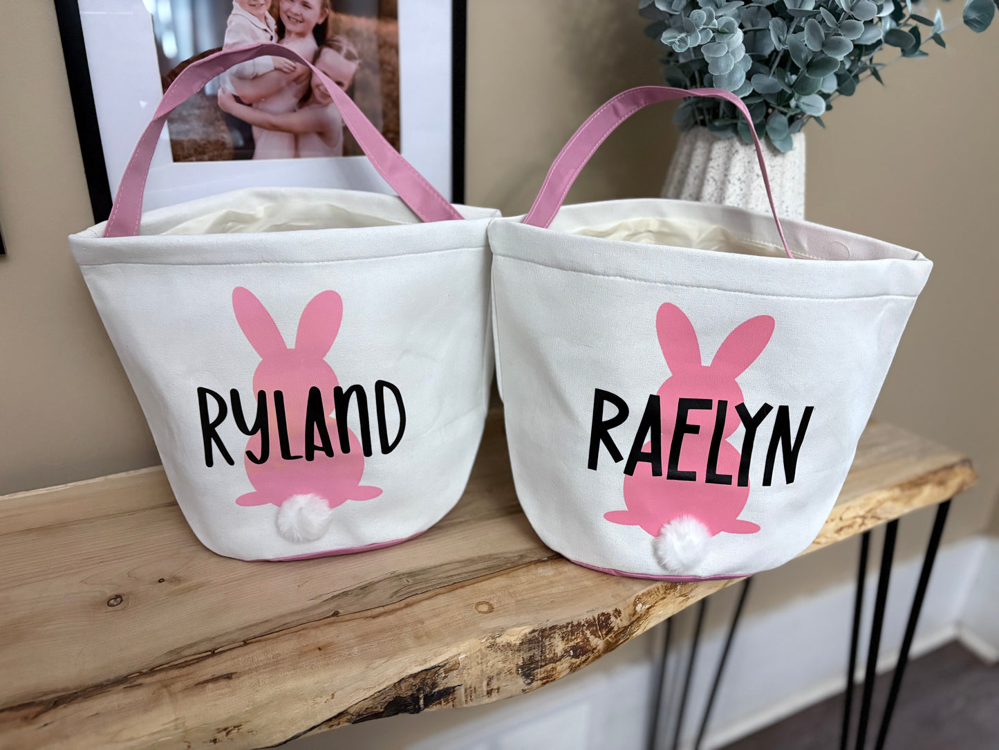 Pompom Easter baskets