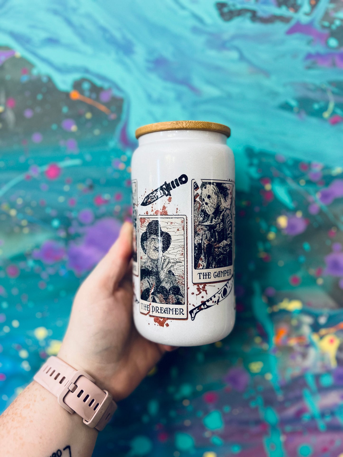 Glitter 16oz glasses