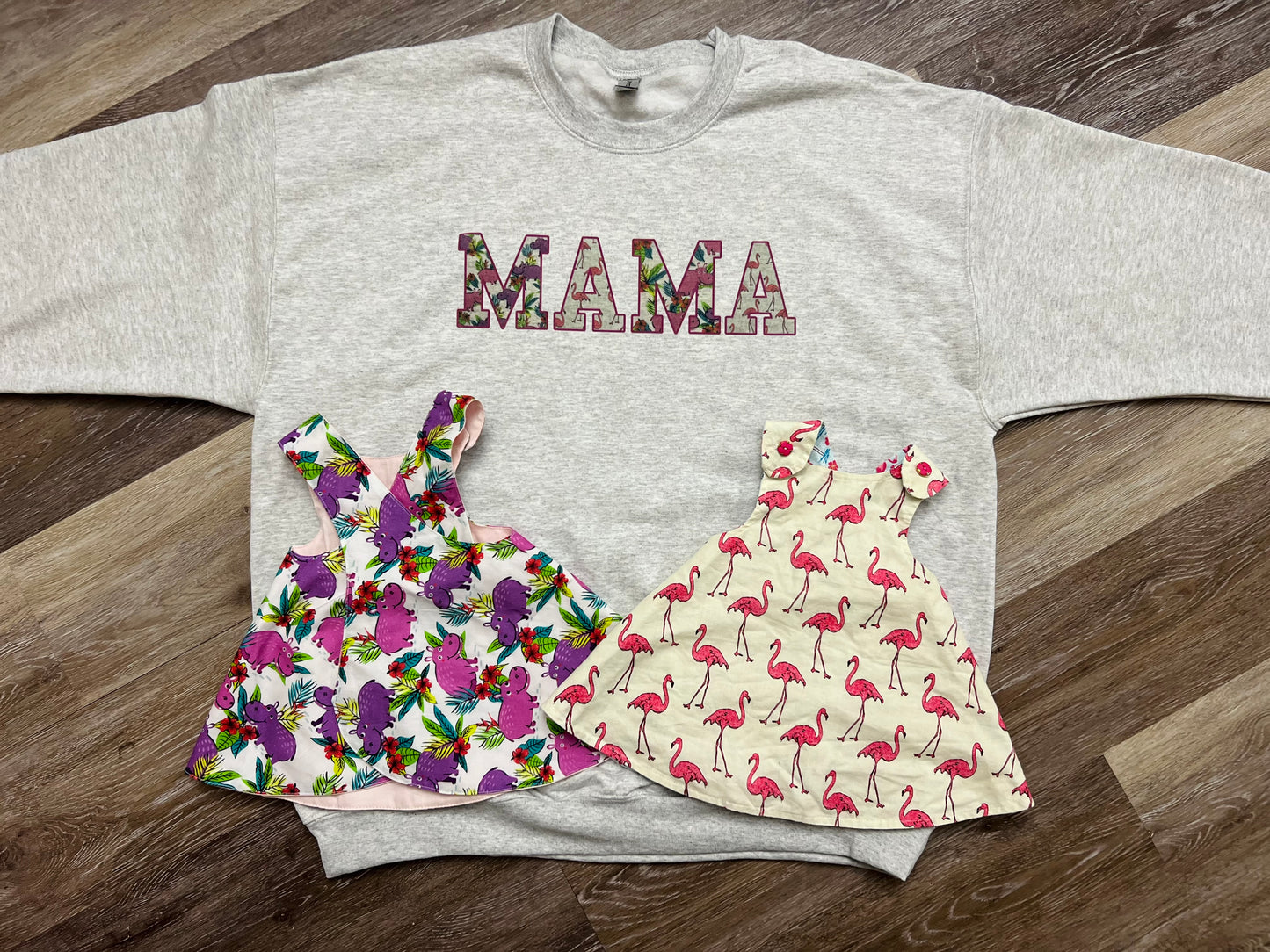 Mama apparel with baby clothes