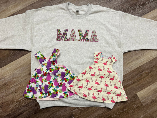 Mama apparel with baby clothes