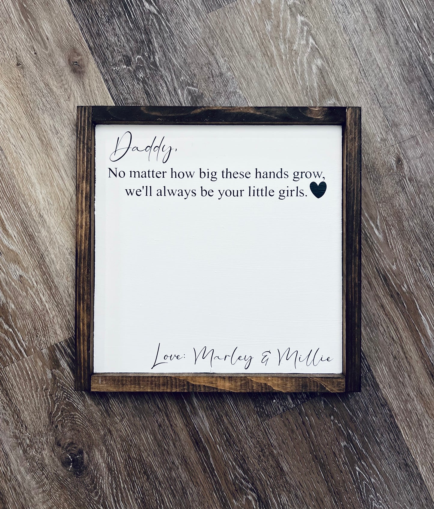 Daddy handprint frame