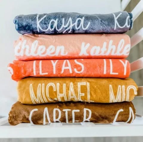 Personalized Name Blankets