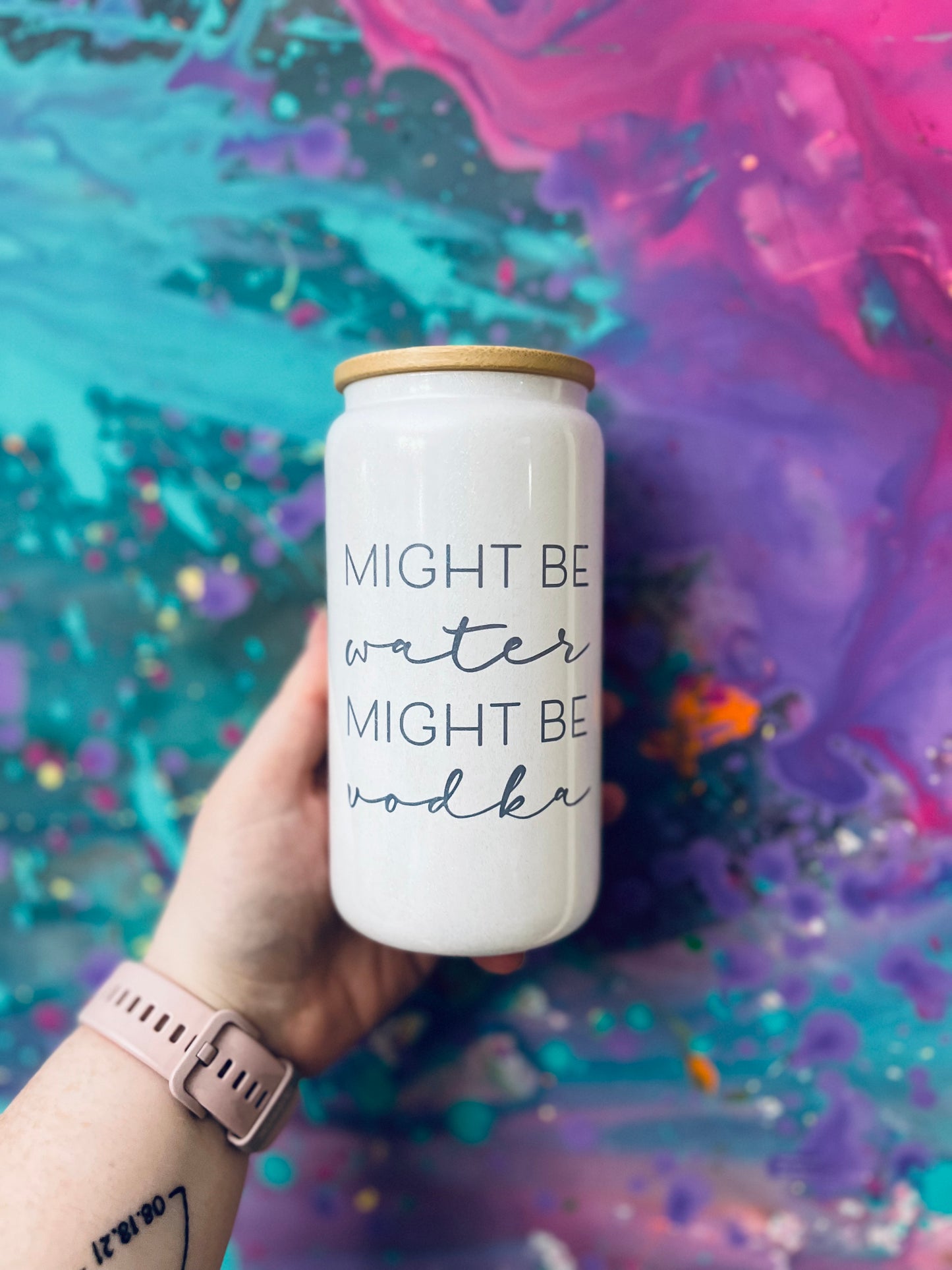 Glitter 16oz glasses
