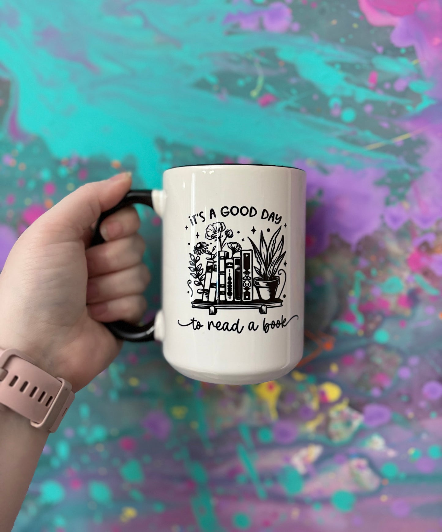Book theme mugs