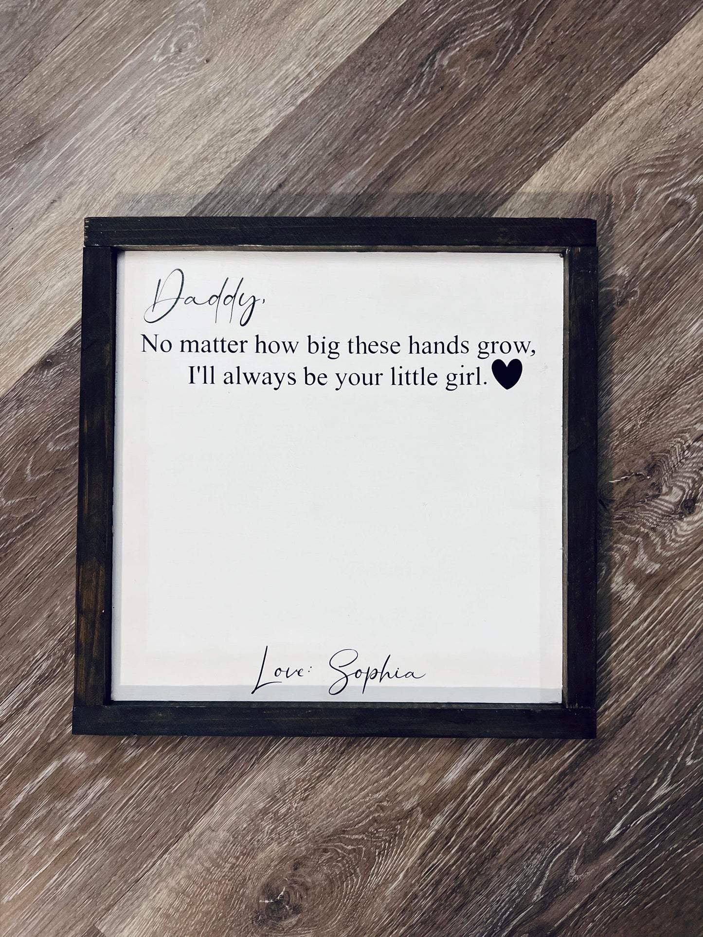 Daddy handprint frame