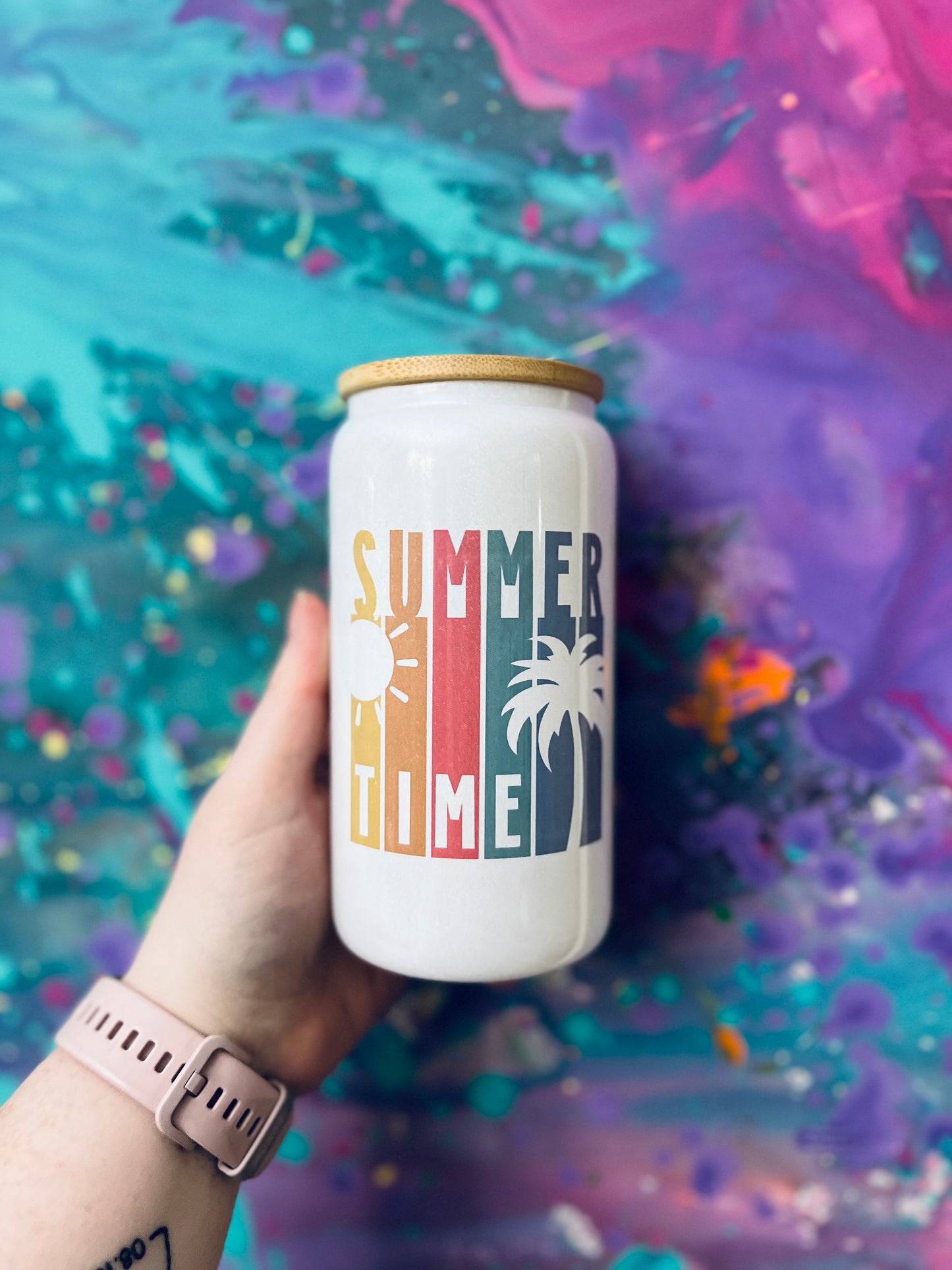 Glitter 16oz glasses