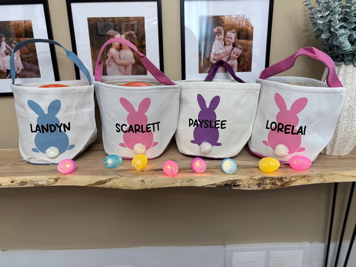 Pompom Easter baskets