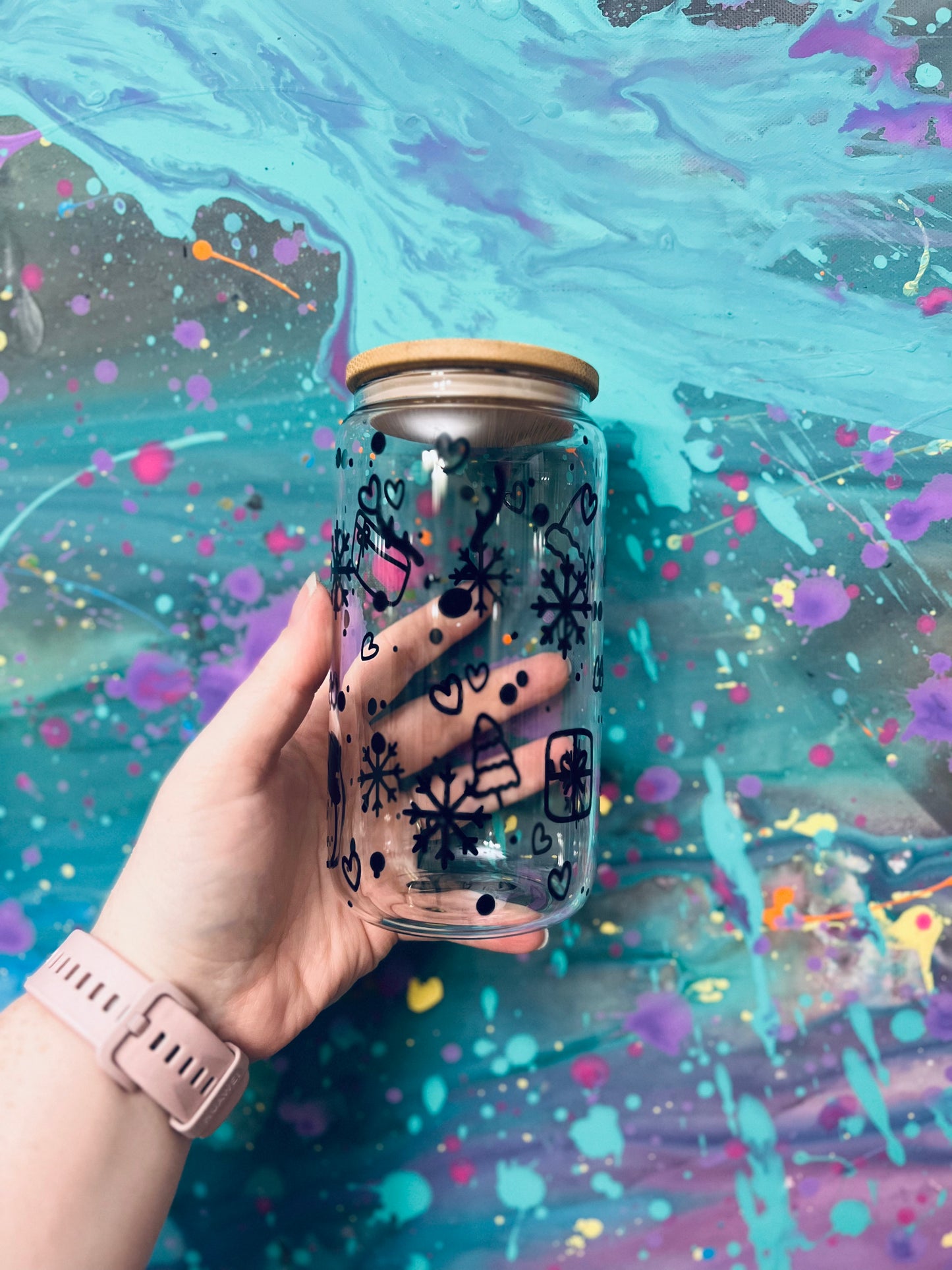 16oz vinyl glass cups