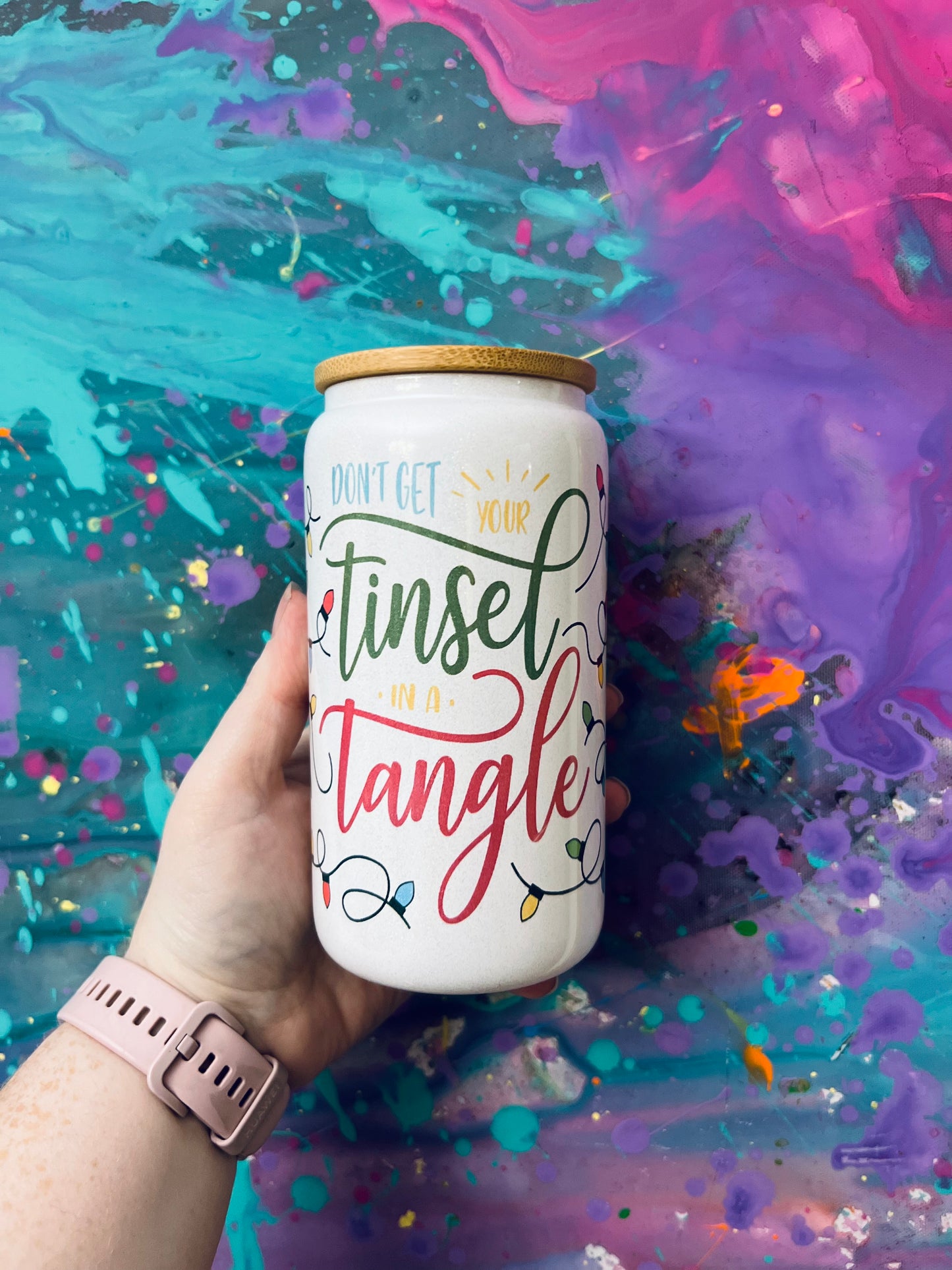 Glitter 16oz glasses