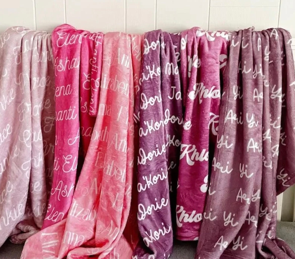 Personalized Name Blankets