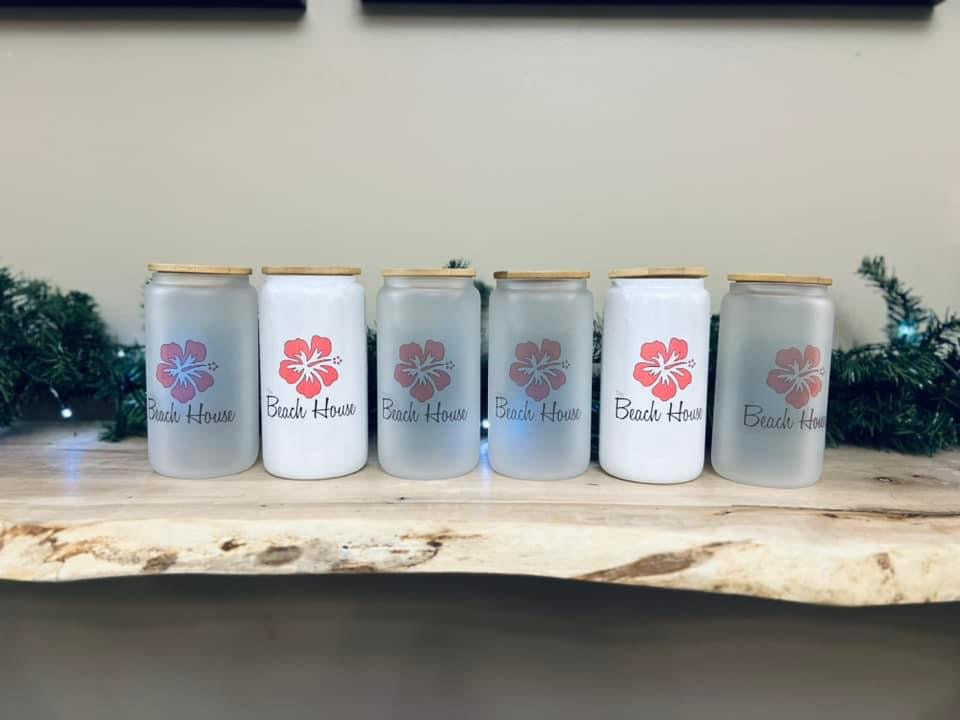 Glitter 16oz glasses